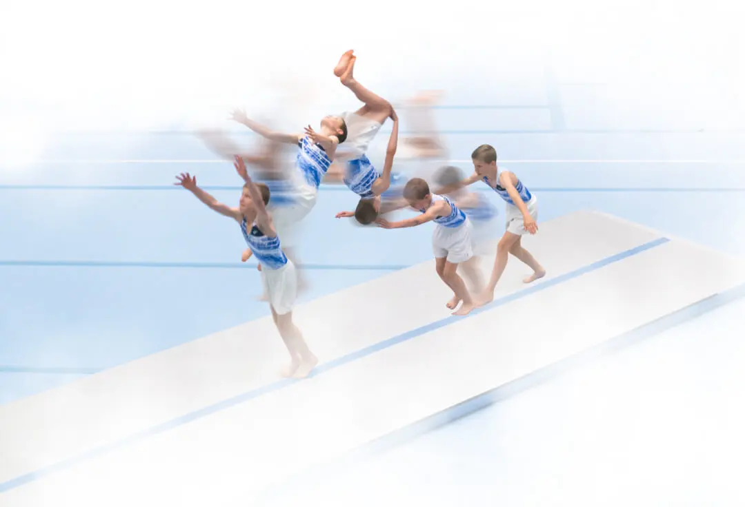 AirTrack gymnastics repetition