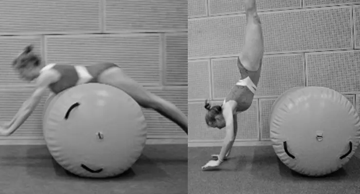 Gymnast with airroll