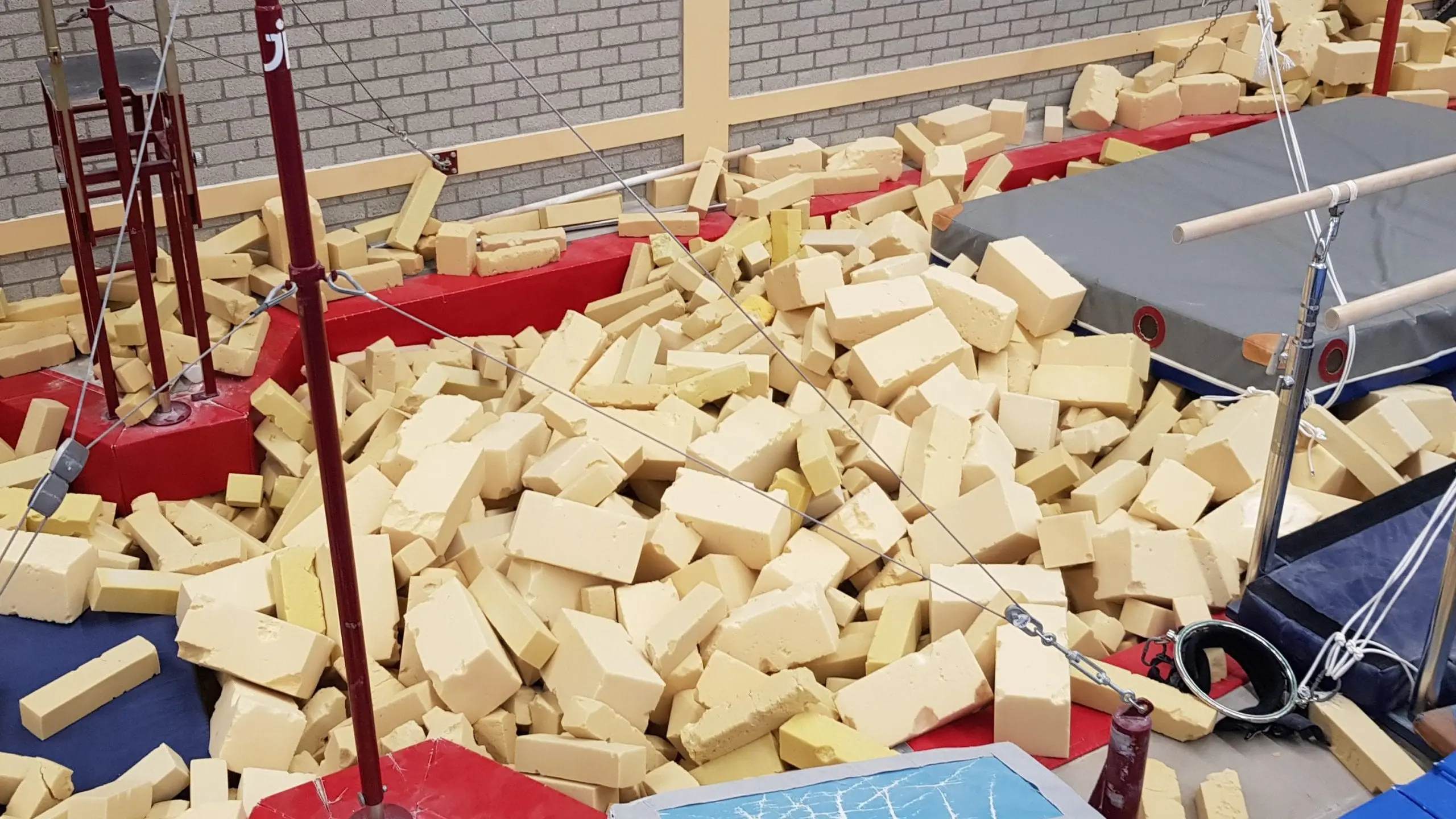 oude schuimbak blokken bak