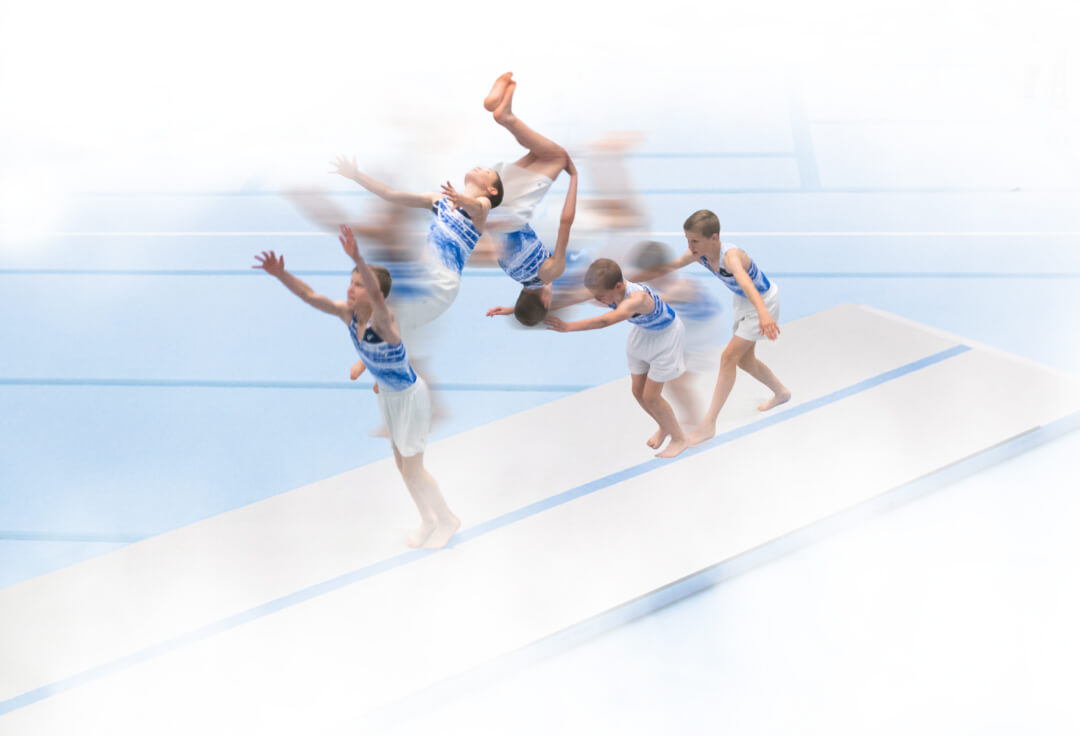 AirTrack gymnastics repetition